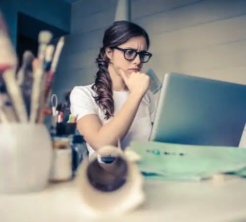 Young lady reviewing her 401(k) plan