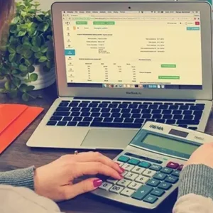Computer showing 401(K) plan withdrawal information.
